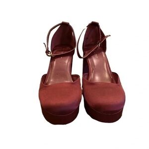 Lane Bryant Maroon Platform Heels